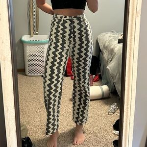 Super funky black and white jeans/pants